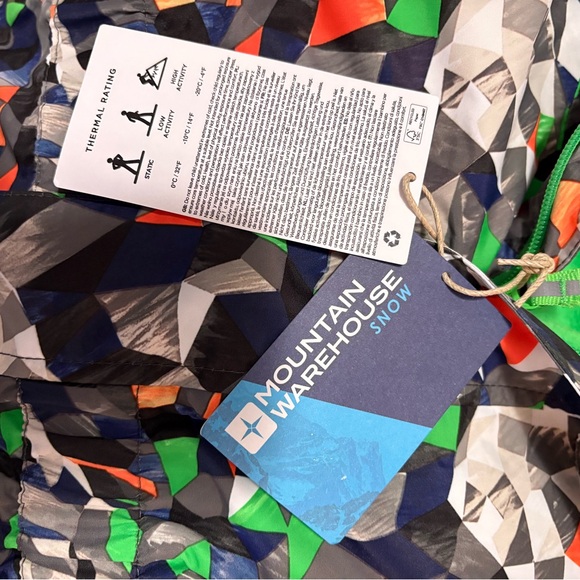 NWT Cloud Printed Kids All in One Waterproof Snowsuit ￼size 3/4 - Picture 6 of 6